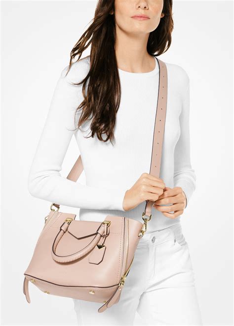 michael michael kors blakely leather satchel|michael kors opened satchel purse.